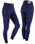 QHP damesrijbroek Merlijn antislip kniestukken navy