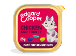Edgard & Cooper kattenvoer Senior Kip & Kalkoen Paté 85 gr