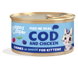 Edgard & Cooper kattenvoer Kitten Kabeljauw & Kip Chunks 85 gr