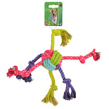 Hondenspeelgoed Knoopbal met Knoopslierten 33 cm