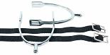Harry's Horse Sporen knop verchroomd + riem K15