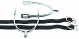 Harry's Horse Sporen knop verchroomd + riem K15