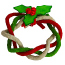 Kerstkrans Rood/Groen/Wit