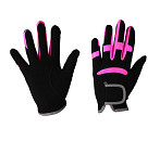 QHP handschoen Multi Color zwart/fuchsia