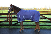 QHP outdoordeken fleece gevoerd blauw