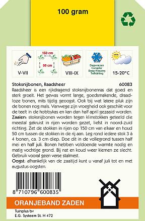 Stoksnijbonen Raadsheer 100 gr