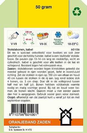 Stokslabonen Isabel 50 gr