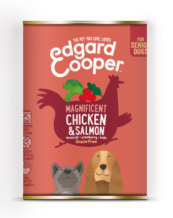 Edgard & Cooper hondenvoer Senior <br>kip en zalm 400 gr