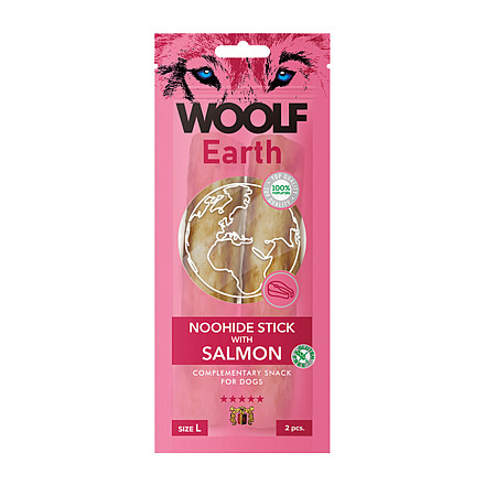 Woolf Earth Noohide Stick with Salmon L<br> 85 gr