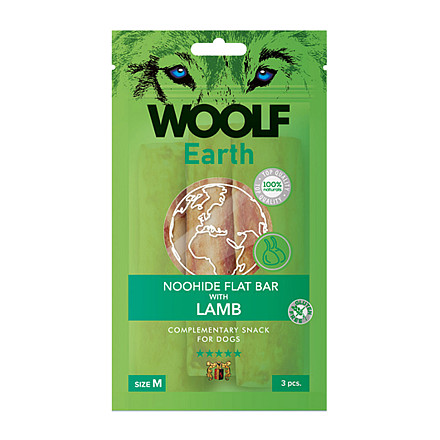 Woolf Earth Noohide Flat Bar with Lamb M<br> 90 gr