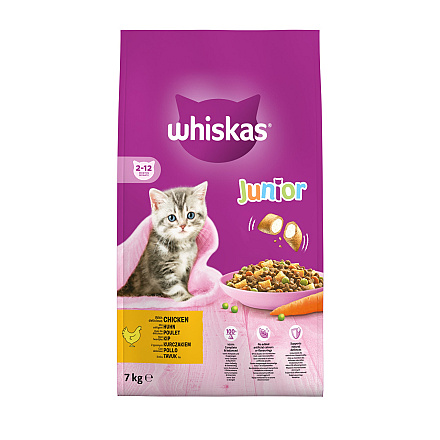 Whiskas Kattenvoer Junior Kip 7 kg