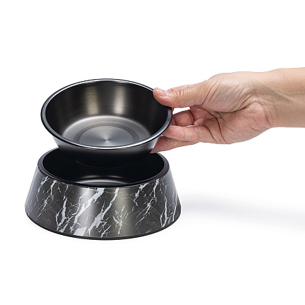 Designed by Lotte Voer- en Drinkbak Meis Zwart