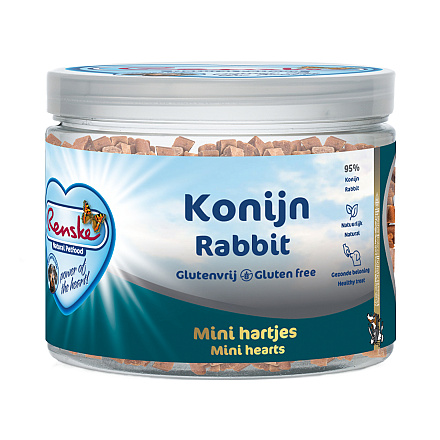 Renske Gezonde Beloning Mini Hartjes Konijn 100 gr