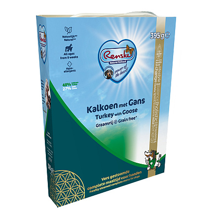 Renske Vers Hondenvoer Graanvrij Kalkoen & Gans 395 gr