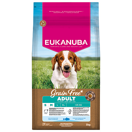 Eukanuba Hondenvoer Adult S/M Grain Free Ocean Fish 3 kg