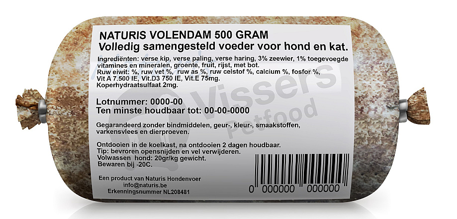 Naturis Vers Vlees voeding Volendammer 500 gr