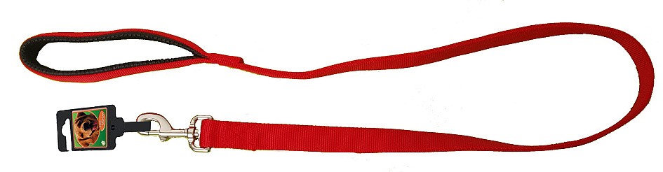 Nylon hondenlijn Soft Protection rood
