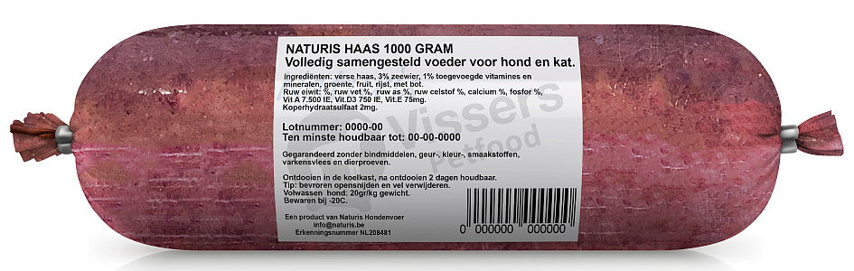 Naturis Vers Vlees voeding Haas 1000 gr
