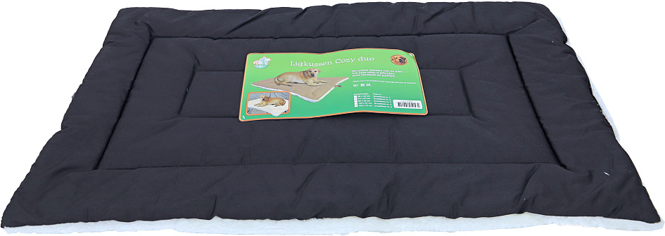 Ligkussen Cozy Duo antraciet/wit