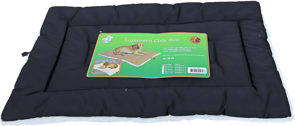 Ligkussen Cozy Duo antraciet/wit