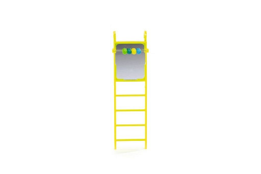 Beeztees Plastic ladder met spiegel en telraam.