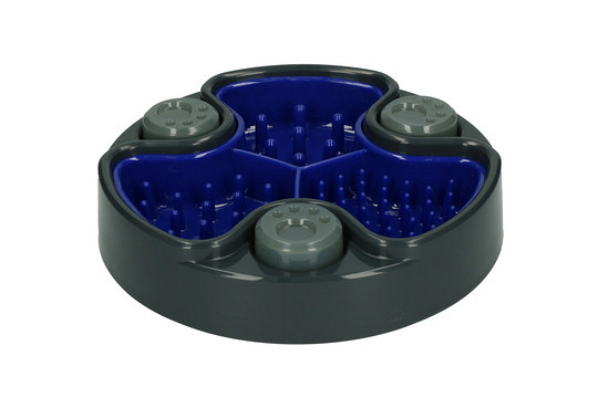 Eat Slow Live Longer voerbak Puzzle and Feed blue